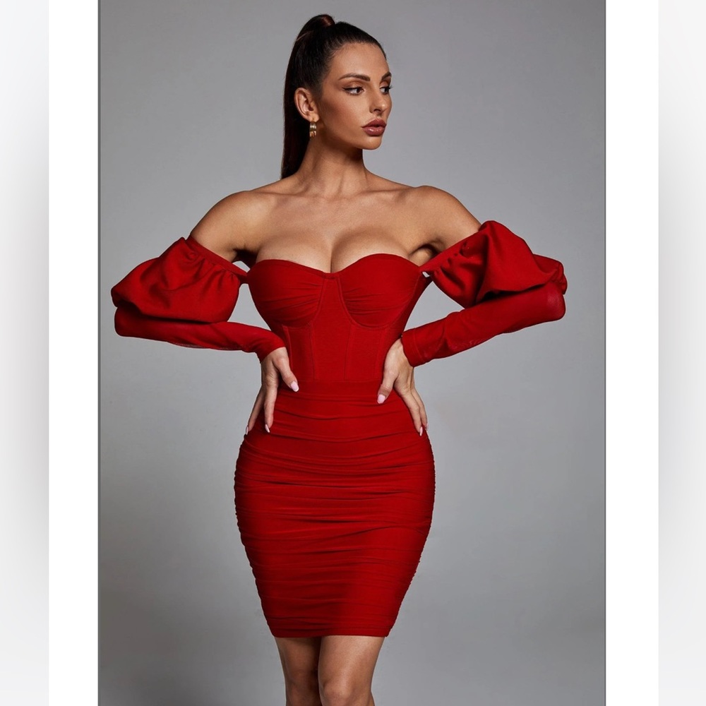 Red bandage dress
